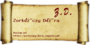 Zorkóczy Dóra névjegykártya