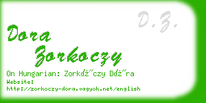 dora zorkoczy business card